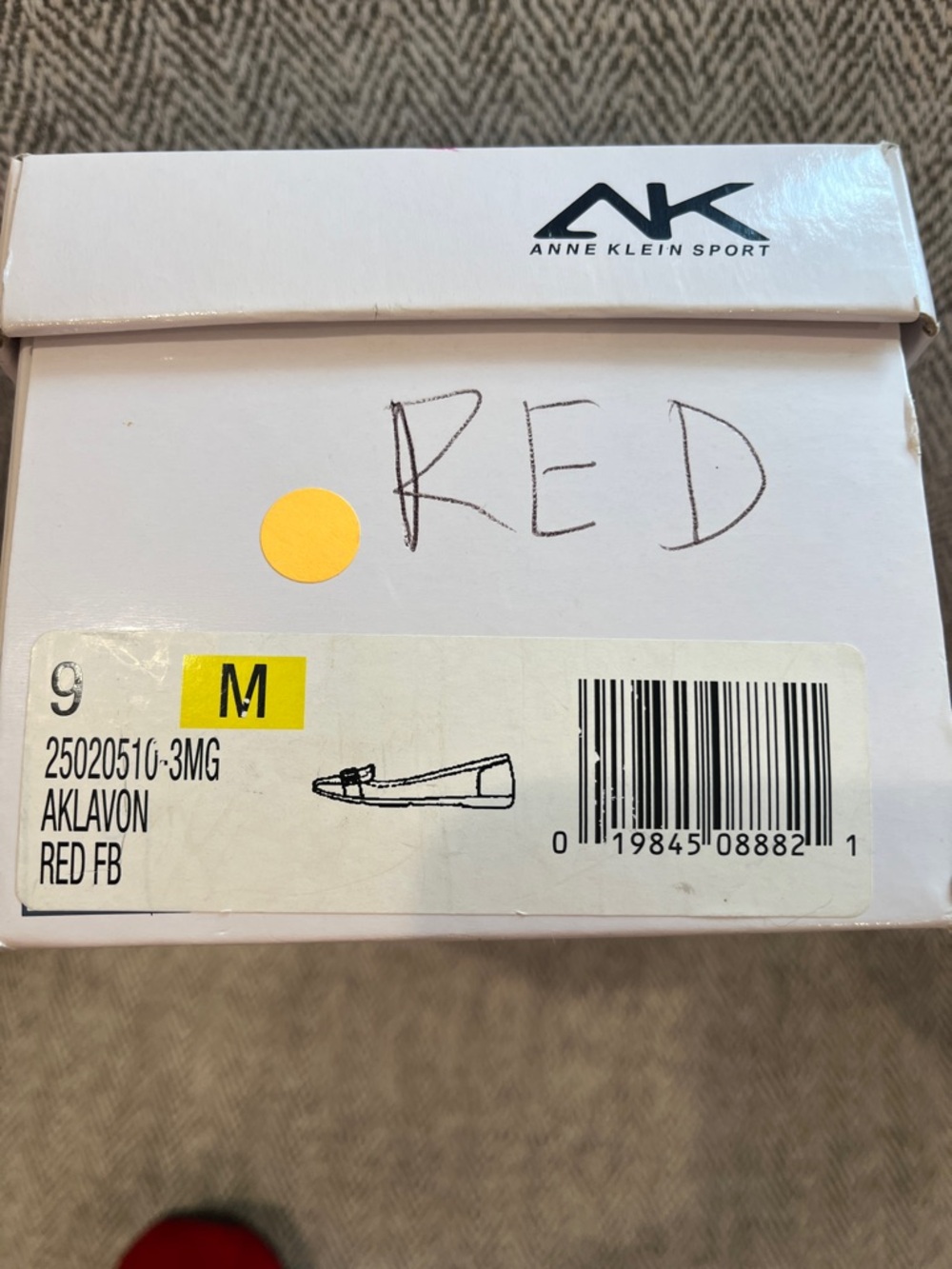Anne Klein Red Suede Loafers size 9 - Picture 9 of 9